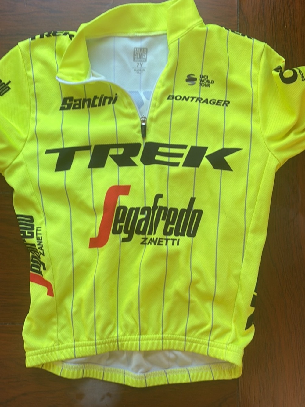 Kids' High-Vis Yellow Cycling Jersey and Shorts